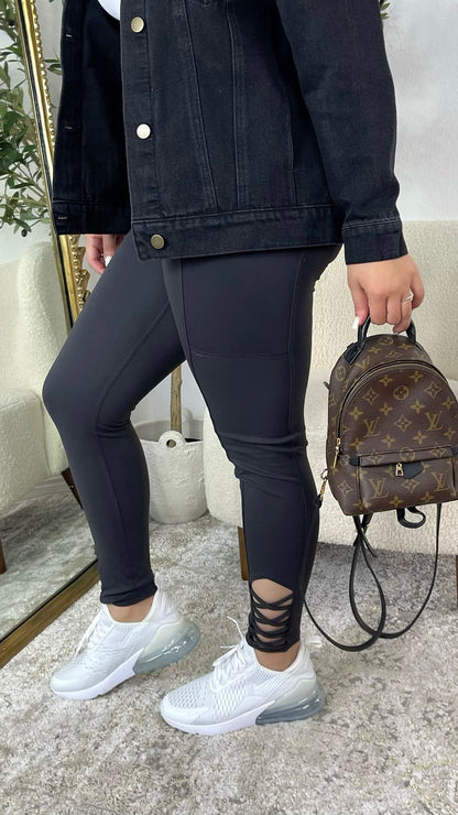 Found The Right One Leggings (Charcoal Grey)