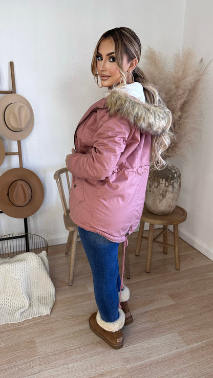 Find Your Own Path Utility Jacket (Blush)